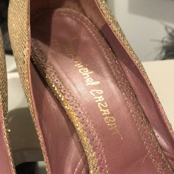 Jean Michel Cabazat gold sparkly heels 38.5 - Picture 7 of 8